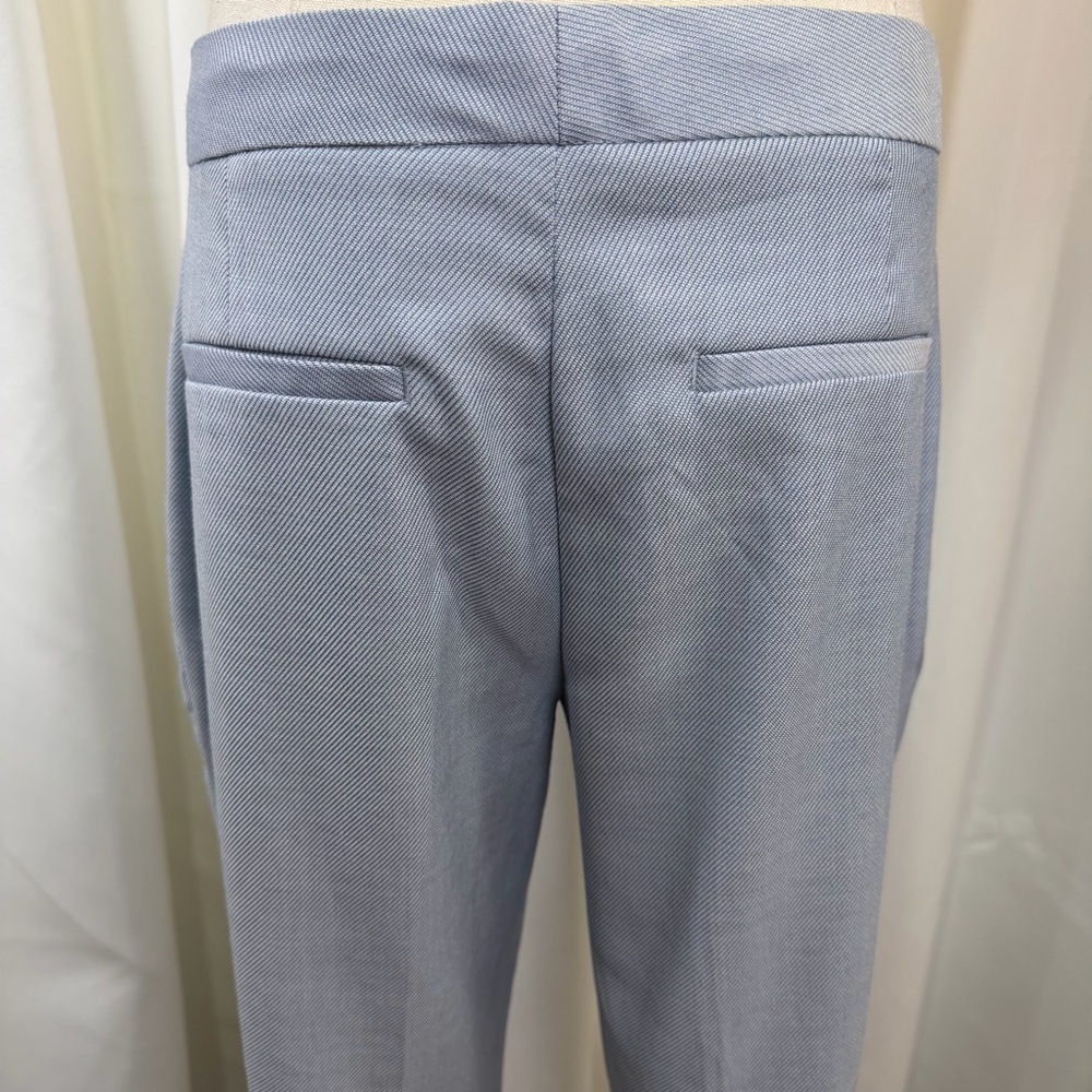 NWT Zara Light Blue Twill Cigarette Slim Leg Cropped Pants Size 4 - Picture 10 of 16